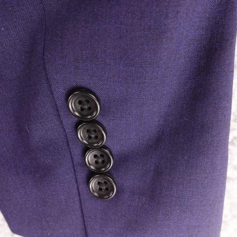 Bonobos Mens 36S Jetsetter Slim Fit Blue Wool Blend Blazer Sport Coat
